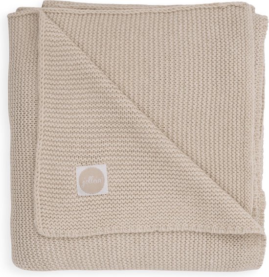 Wiegdeken Basic knit 75x100cm - nougat