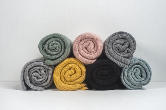 Basic Knit Ledikantdeken - 100 x 150 cm - Forest - afbeelding 2