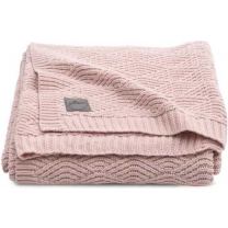 Jollein Ledikantdeken River knit 100x150 cm - pale pink
