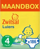 Zwitsal Maandbox Maat 4 (Maxi) 8-16 kg - 186 stuks - Lui
