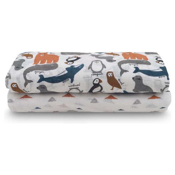 Jollein Hydrofiele doeken Large - Polar - 115x115cm - 2p