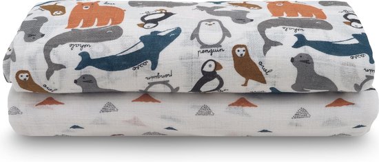 Jollein Hydrofiele doeken Polar 115x115cm - 2pack - afbeelding 6