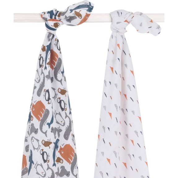 Jollein Hydrofiele doeken Polar 115x115cm - 2pack