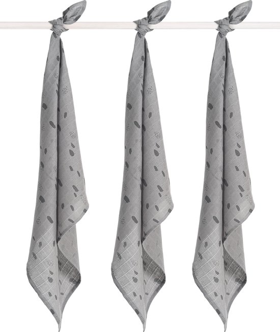 Hydrofiele doeken Spot Storm Grey - 70x70 3pack - afbeelding 5