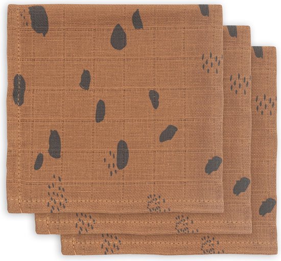 Monddoekjes hydrofiel - Spot caramel - 3pack - afbeelding 3