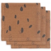 Jollein Monddoekjes hydrofiel - Spot caramel - 3pack Jollein Monddoekjes hydrofiel - Spot caramel - 3pack