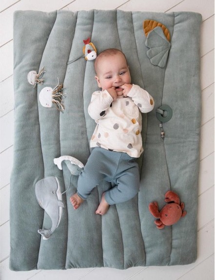 Little Dutch Boxkleed 100 x 80 cm - Oceaan - Mint