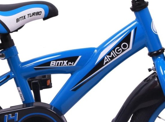 Amigo Bmx Turbo - Kinderfiets 14 Inch - Jongens - Blauw