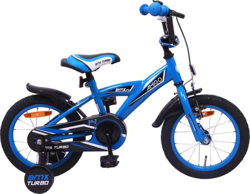 Amigo Bmx Turbo - Kinderfiets 14 Inch - Blauw - Babyoutlet