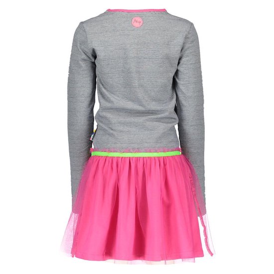 Jurk - navy small stripe - Maat 86/92 - afbeelding 2