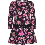 Meisjes Jurk - Zwart, roze en groen - Maat 92 Meisjes Jurk - Zwart, roze en groen - Maat 92