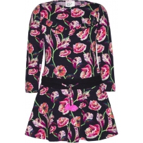 Mim-pi Meisjes Jurk - Zwart, roze en groen - Maat 92