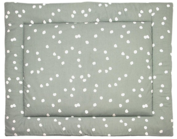 Briljant Baby Spots boxkleed - 80x100 cm - stone green