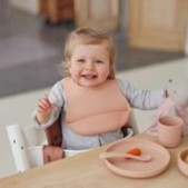 Jollein Baby slab siliconen - pale pink