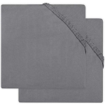 Hoeslaken jersey boxmatras 75x95cm Storm grey 2pack