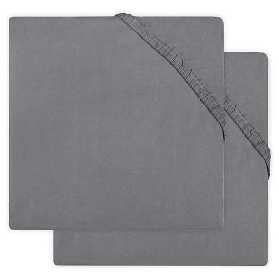 Jollein Hoeslaken jersey boxmatras 75x95cm Storm grey (2