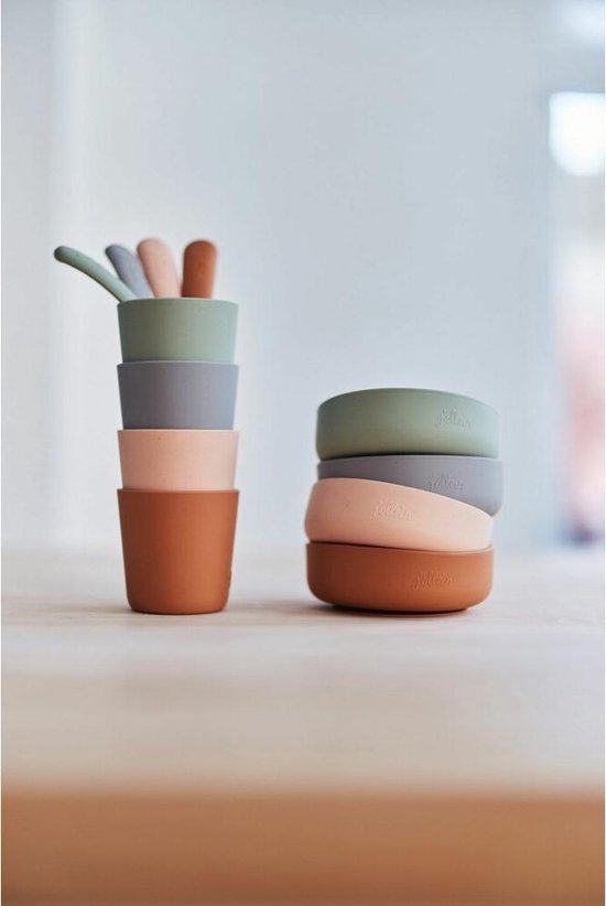 Siliconen Kinderserviesset 4-delig - Storm grey - afbeelding 9