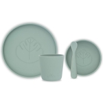 Siliconen Kinderserviesset 4-delig - Ash Green
