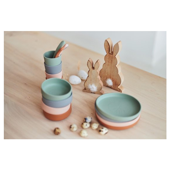 Jollein Silliconen Kinderserviesset 4-delig - Ash Green
