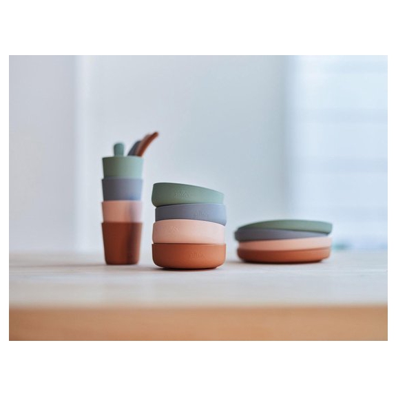 Jollein Silliconen Kinderserviesset 4-delig - Ash Green