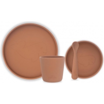Jollein Silliconen Kinderserviesset 4-delig - Caramel