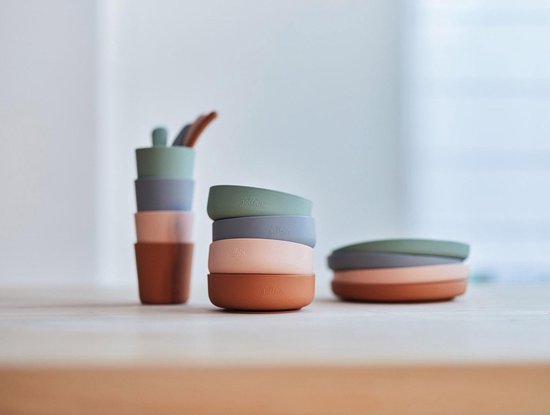 Siliconen Kinderserviesset 4-delig Caramel - afbeelding 6