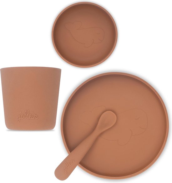 Siliconen Kinderserviesset 4-delig Caramel - afbeelding 9