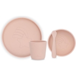 dinerset Kinderserviesset 4-delig Siliconen Pale Pink dinerset Kinderserviesset 4-delig Siliconen Pale Pink