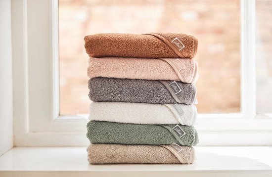 Badcape badstof - 75x75cm - ash green - afbeelding 4