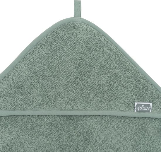 Badcape badstof - 75x75cm - ash green - afbeelding 2