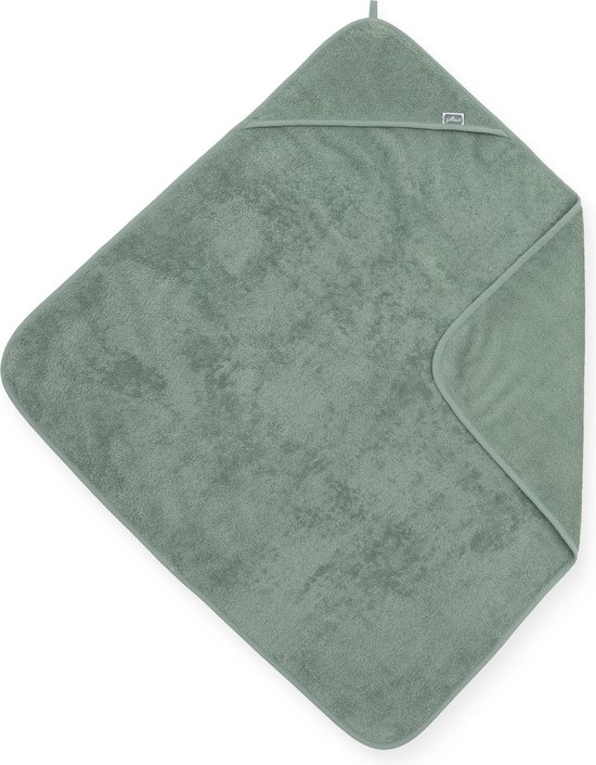 Badcape badstof - 75x75cm - ash green - afbeelding 3