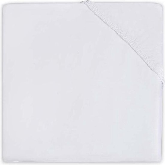 Molton hoeslaken 50x90cm - wit - afbeelding 2