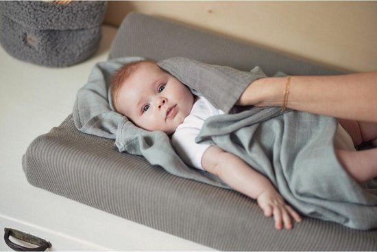 Hoeslaken Ledikant Jersey 60x120cm - Storm Grey - afbeelding 6