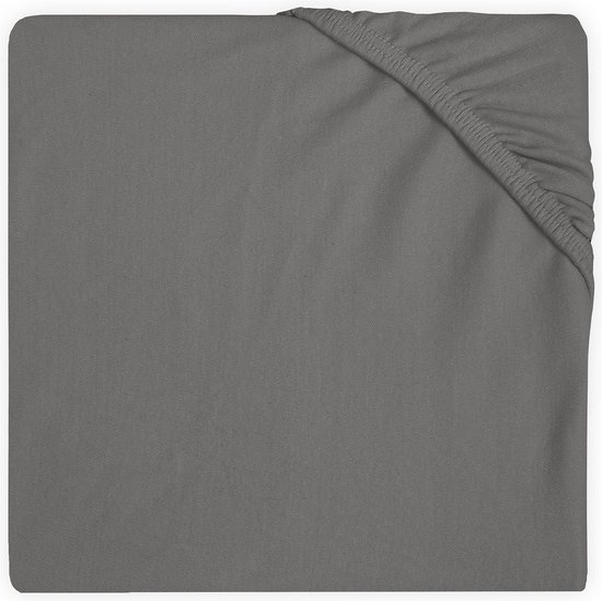 Hoeslaken Ledikant Jersey 60x120cm - Storm Grey - afbeelding 2