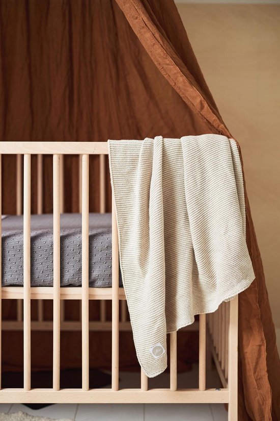 Hoeslaken Ledikant Jersey 60x120cm - Storm Grey - afbeelding 3