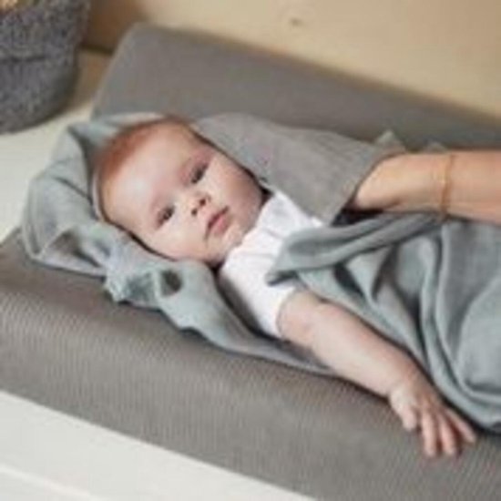 Hoeslaken Wieg Jersey 40x80/90cm - Storm Grey - afbeelding 2