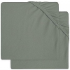 Jollein Hoeslaken jersey boxmatras 75x95cm Ash green (2p