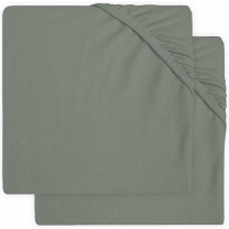 Jollein Hoeslaken jersey boxmatras 75x95cm Ash green (2p