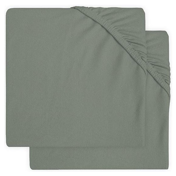 Jollein Hoeslaken jersey boxmatras 75x95cm Ash green (2p