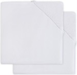 Hoeslaken jersey boxmatras  75x95cm - white 2pack