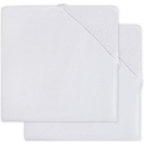 Jollein Hoeslaken jersey boxmatras  75x95cm - white (2pa