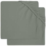 Hoeslaken jersey 60x120cm Ash green (2pack)