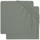 Hoeslaken jersey 60x120cm Ash green (2pack)