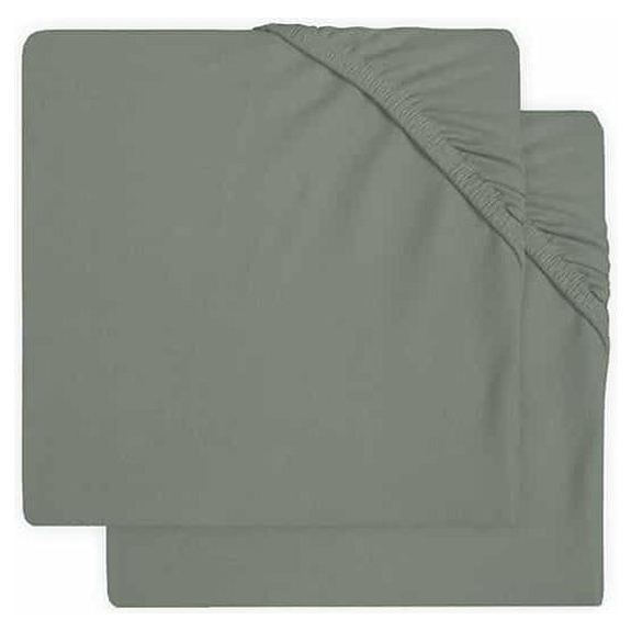 Hoeslaken jersey 60x120cm Ash green (2pack)