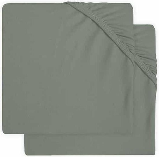 Hoeslaken jersey 60x120cm Ash green (2pack)