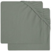 Hoeslaken jersey 60x120cm Ash green (2pack)