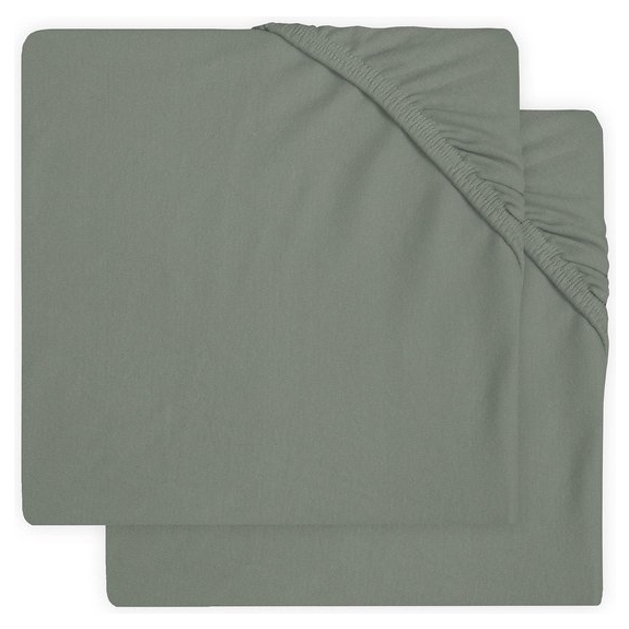 Hoeslaken jersey 60x120cm Ash green (2pack)