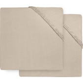 Jollein Hoeslaken Jersey 60x120cm - Nougat - 2 Stuks