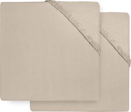 Hoeslaken Jersey 60x120cm - Nougat - 2 Stuks