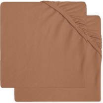 Jollein Hoeslaken jersey 60x120cm - caramel (2pack)